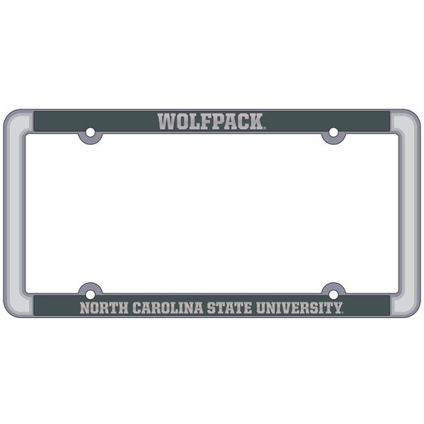 Pewter Like Thin Auto Frame Wolfpac